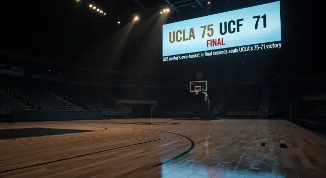 UCLA defeats UCF 75-71 in first-round NCAA tournament game after UCF center's own-basket